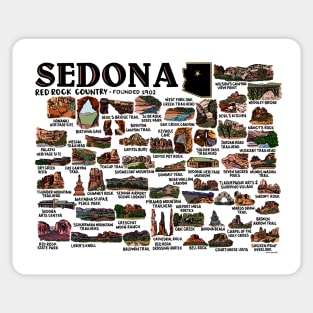 Sedona Map Art Sticker